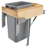 4WCTM Top Mount Single 50 Quart Waste Container with Rev-A-Motion Maple Rev-A-Shefl 4WCTM-RM-1850DM-1