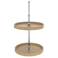 22" Wood Full Circle 2 Shelf Lazy Susan Natural Maple Independently Rotating Rev-A-Shelf 4WLS072-22-52