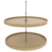 28" Wood Full Circle 2 Shelf Lazy Susan Natural Maple Independently Rotating Rev-A-Shelf 4WLS072-28-52