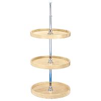 18" Wood Full Circle 3 Shelf Lazy Susan Natural Maple Independently Rotating Rev-A-Shelf 4WLS073-18-536