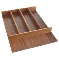 Wood Utensil Drawer Insert 15-1/8"  W Walnut Rev-A-Shelf  4WUT-WN-1SH