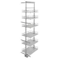 Gray Solid Bottom (6) Shelf Pullout w/ Soft-Close for Full Access 15