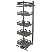 Rev-A-Shelf 26" Flat Wire Swing-Out Pantry Full-Extension/Ball-Bearing, Orion Gray - 5374-24FL-FOG