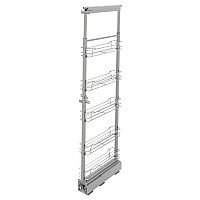 Rev-A-Shelf 4-1/4" Wire Pantry Pullout Full-Extension/Soft-Close, Chrome - 5758-04-CR-1
