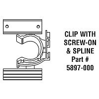 2 Finger Toe Kick Clip with Spline Screw Mount Black Hardware Concepts 5897-000