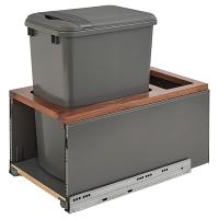 Rev-A-Shelf 30 QT Single LEGRABOX Bottom Mount Waste Container Pull-Out, Orion Gray - 5LB-1230OGWN-113