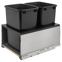 Rev-A-Shelf 5LB-1835SSBL-218 Double LEGRABOX Waste Containers - 2x35 qt - MDF