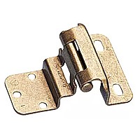 3/8" Inset Partial Wrap Self Closing Hinge Burnished Brass Amerock 7565TIO77