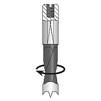 Dimar BKP-8-57RS Drill Bit - Carbide Tipped - 2 Cutting Edges - 1 Flute Body - 8mm x 57.5 - Right Rotation