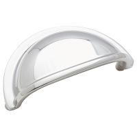 Amerock BP4235-26 Solid Brass Cup Pull - 3" - Polished Chrome
