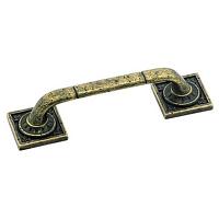 Amerock BP4482-R2 Ambrosia Collection Euro Stone Square Pull - 96mm - Weathered Brass