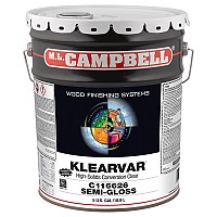 ML Campbell KlearVar Semi Gloss Clear Topcoat Conversion Varnish, 5 Gallon - C116626-20