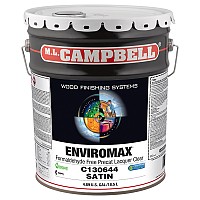 ML Campbell EnviroMax Satin Clear Topcoat Post-Cat Lacquer, 5 Gallon - C130644-20