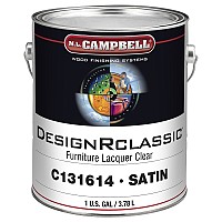 Lacque à base de nitrocellulose ML Campbell DesignRclassic transparente satiné 1 gallon C131614-16