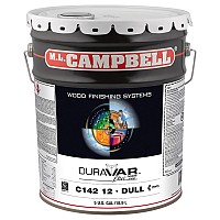 ML Campbell DuraVar Plus Dull Clear Topcoat Post-Cat Lacquer, 5 Gallon - C14212-20