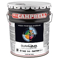 ML Campbell DuraVar Plus Satin Clear Topcoat Post-Cat Lacquer, 5 Gallon - C14214-20