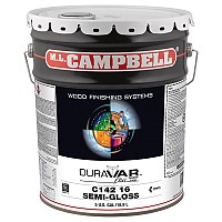 ML Campbell DuraVar Plus Semi Gloss Clear Topcoat Post-Cat Lacquer, 5 Gallon - C14216-20