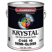 ML Campbell Krystal Semi-Gloss Post-Cat Conversion Varnish, 1 Gallon - C14516-16