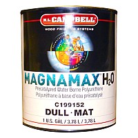 ML Campbell MagnaMax H2O Dull Water-Based Pre-Cat Clear Polyurethane, 1 Gallon - C199152-16