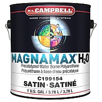 ML Campbell MagnaMax H2O Semi-Gloss Water-Based Pre-Cat Clear Polyurethane, 5 Gallon - C199156-20