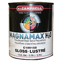 ML Campbell MagnaMax H2O Gloss Water-Based Pre-Cat Clear Polyurethane, 1 Gallon - C199158-16