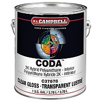 ML Campbell Coda Flat Clear Topcoat Polyurethane, 1 Gallon - C37570-16
