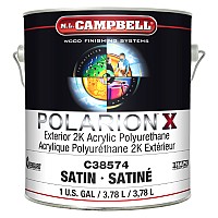 ML Campbell POLARION X Satin Exterior 2K Acrylic Clear Polyurethane, 1 Gallon - C38574-16