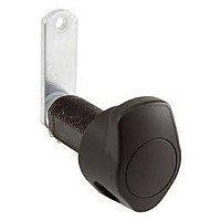 Padlockable Cam Cabinet Lock 1-7/16" Cylinder Matte Black CompX National C8010-18