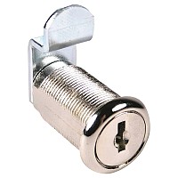 Disc Tumbler Cam Lock 1-3/16" Cylinder Keyed Alike Bright Nickel Compx C8053-KA-14A