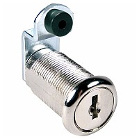 CompX C8053-KD-14A Cam Lock, 90&deg; Cam Turn, Flush or Lipped/Overlay, Cylinder 1-3/16, Max 7/8, Keyed Different, Bright Nickel