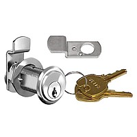 Pin Tumbler Cam Lock 1-3/4" Cylinder Keyed Alike Dull Chrome Compx C8108-KA-26D