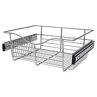 Rev-A-Shelf CB-181407CR-3, Pull-Out Wire Closet Basket, 18 W x 14 D x 7 H, Chrome