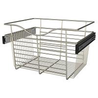 Rev-A-Shelf CB-181411SN-3, Pull-Out Wire Closet Basket, 18 W x 14 D x 11 H, Satin Nickel