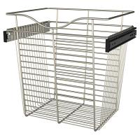 Rev-A-Shelf CB-181418SN-3, Pull-Out Wire Closet Basket, 18 W x 14 D x 18 H, Satin Nickel