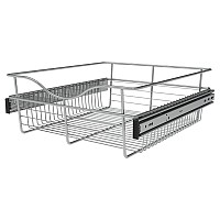 Rev-A-Shelf CB-182007CR-3, Pull-Out Wire Closet Basket, 18 W x 20 D x 7 H, Chrome