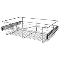 Rev-A-Shelf CB-241607CR-3, Pull-Out Wire Closet Basket, 24 W x 16 D x 7 H, Chrome