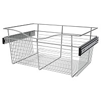 Rev-A-Shelf CB-241611CR-3, Pull-Out Wire Closet Basket, 24 W x 16 D x 11 H, Chrome