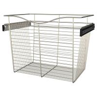 Rev-A-Shelf CB-241618SN-3, Pull-Out Wire Closet Basket, 24 W x 16 D x 18 H, Satin Nickel