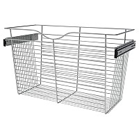 Rev-A-Shelf CB-301418CR-3, Pull-Out Wire Closet Basket, 30 W x 14 D x 18 H, Chrome