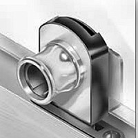 CompX Timberline CB-361 Timberline Lock, Glass Door Lock (1/4 - 5/16 Thick) Cylinder Body Only, Non-Bore Style, Vertical Mount, Bright Nickel