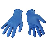 Heavy Duty Blue Nitrile Gloves Size M 8mil - 50/Box, DN108-M