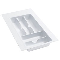 Plastic Cutlery Drawer Insert 11-1/2" W Glossy White  Rev-A-Shelf  GCT-1W-10