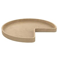 28" Banded Wood Kidney 1 Shelf Lazy Susan with 10" Steel Swivel Bearing with Stop Natural Maple Rev-A-Shelf LD-4BW-401-28SBS-1