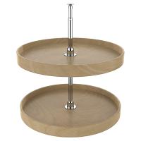 24" Wood Full Circle 2 Shelf Lazy Susan Natural Maple Independently Rotating Rev-A-Shelf LD-4NW-072-24-1