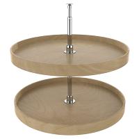 28" Wood Full Circle 2 Shelf Lazy Susan Natural Maple Independently Rotating Rev-A-Shelf LD-4NW-072-28-1