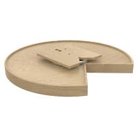 Rev A Shelf LD-4NW-401-32-BS1 32" Kidney Shape LD Natural Wood Tray with Bearing Lazy Susans