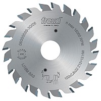 Freud LI16MBA3 Carbide Scoring Blade 100mm x 24MM 14-Tooth for Double-Sided Laminate Panels