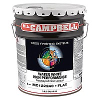 ML Campbell Flat HP WW Clear Topcoat Pre-Cat Lacquer, 1 Gallon - MC122240-20