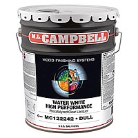 ML Campbell Dull HP WW Clear Topcoat Pre-Cat Lacquer, 5 Gallon - MC122242-20