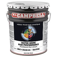 Lacque pré-catalysée ML Campbell haute performance incolore satiné 5 gallons MC122244-20